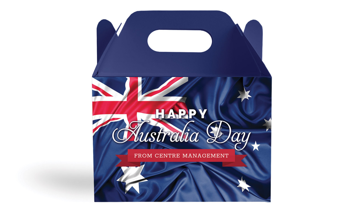 Australian Flag Australia Day Personalised Gable Favour Box