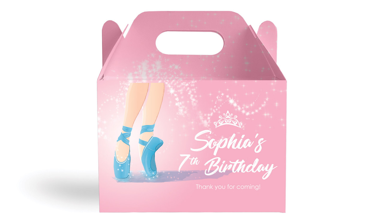 Ballet Kids Party Personalised Gable Favour Box
