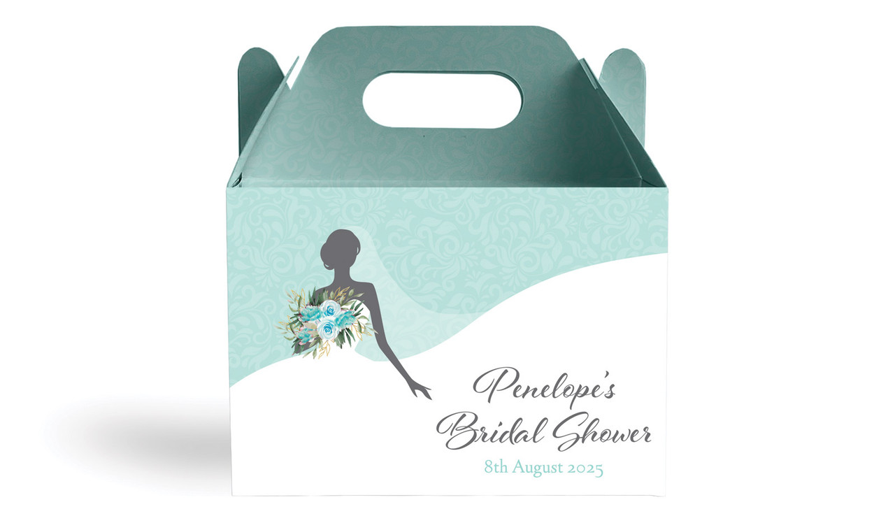 Bridal Dress Bridal Shower Personalised Gable Favour Box
