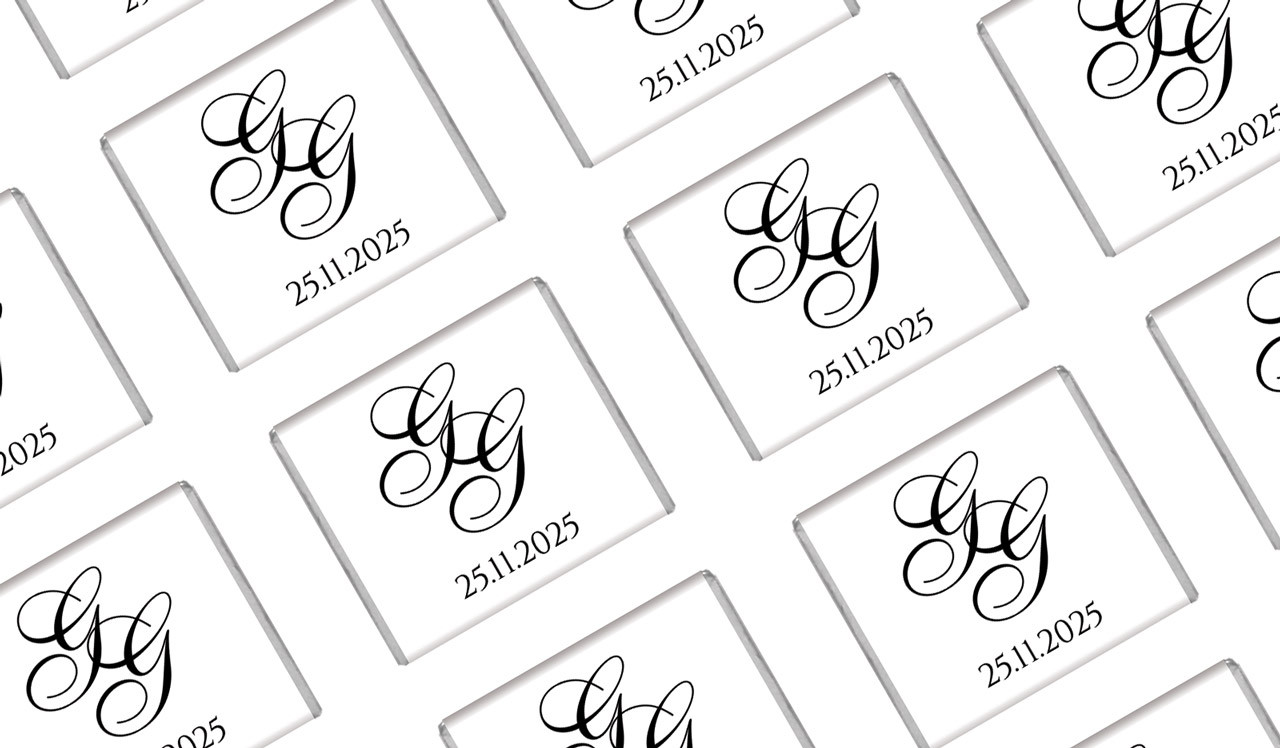 Initials Wedding Personalised Mini Chocolates
