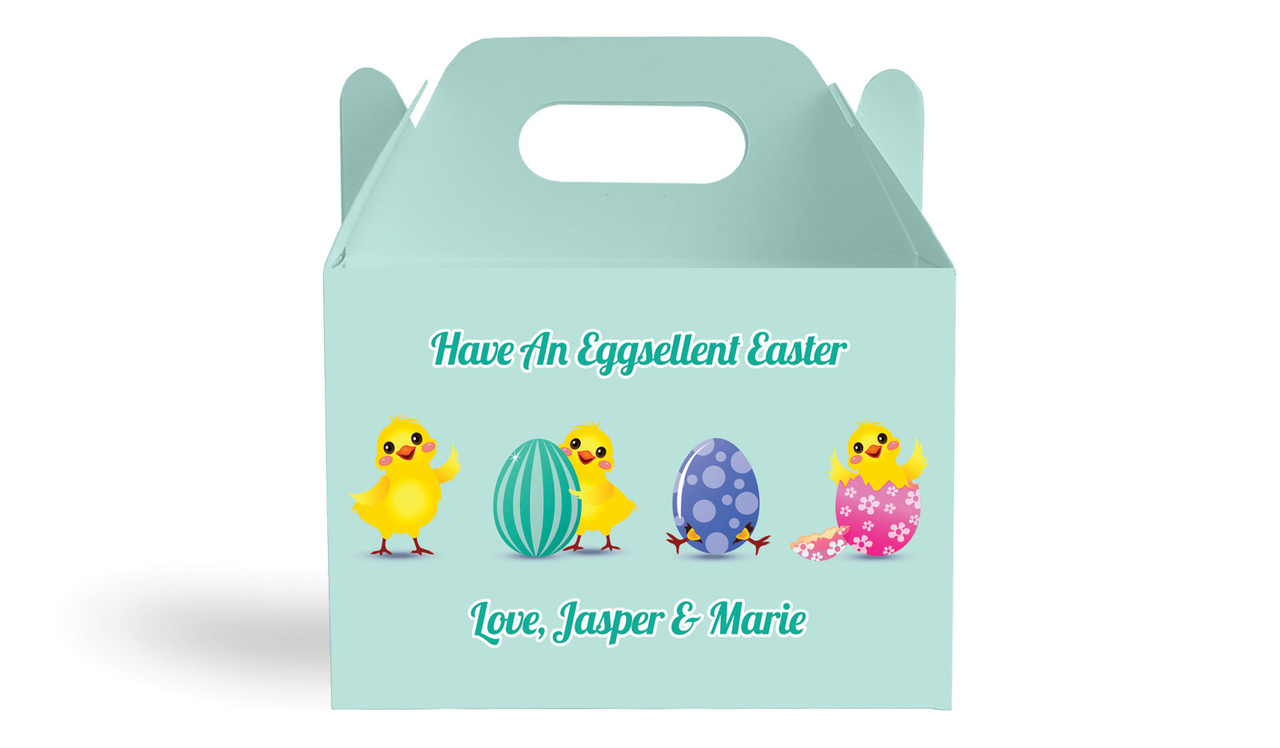 Chickens Hatching Personalised Gable Favour Box