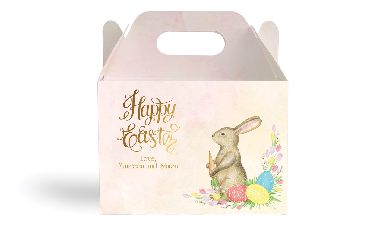 Beautiful Bunny Personalised Gable Favour Box