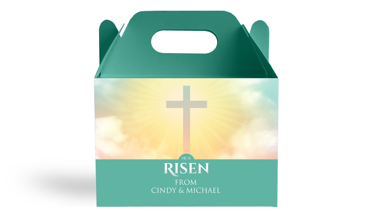 Heavenly Cross Personalised Gable Favour Box