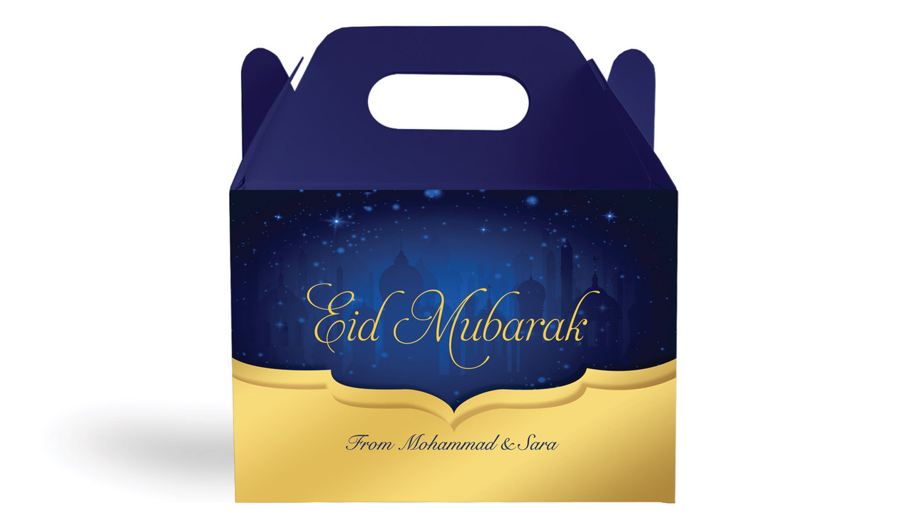 Gold City Personalised Gable Favour Box