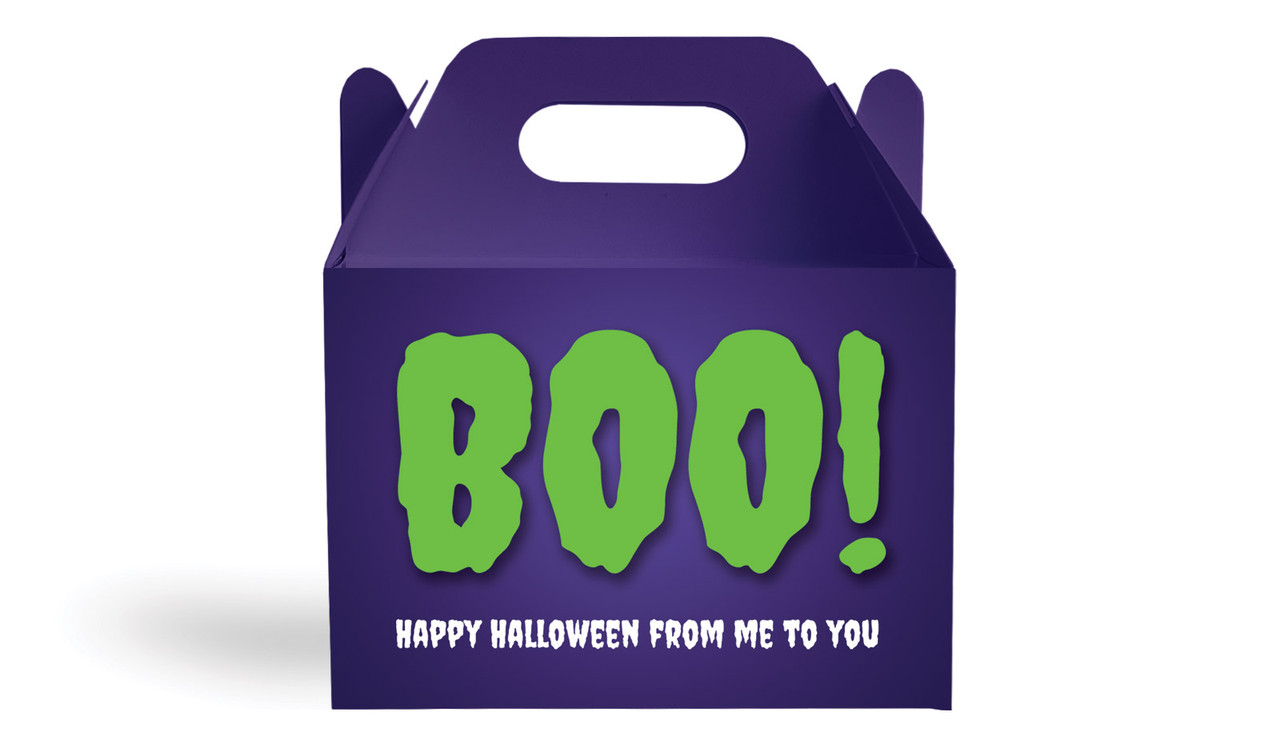 Boo Halloween Personalised Gable Favour Box