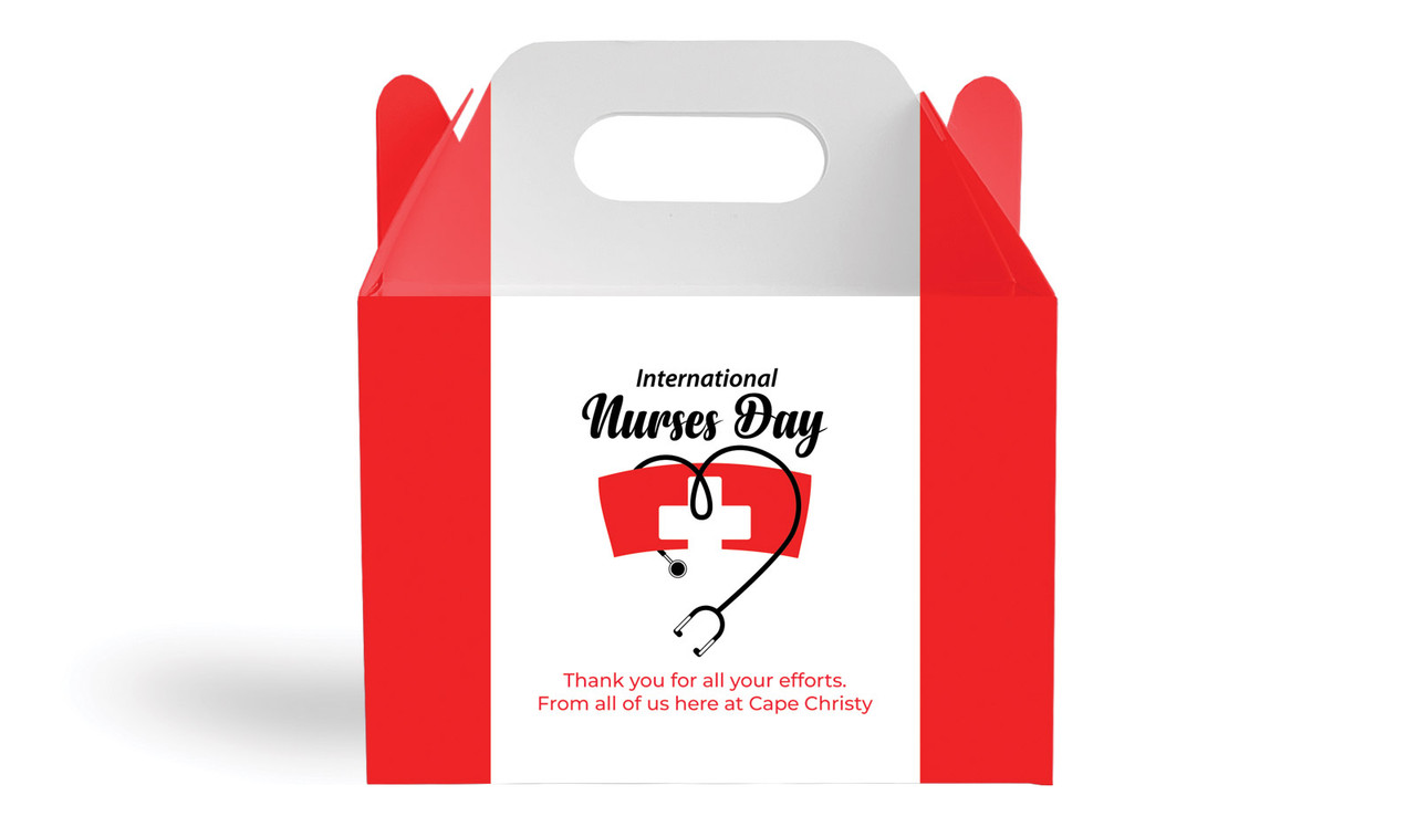 Nurse Hat International Nurses Day Personalised Gable Favour Box