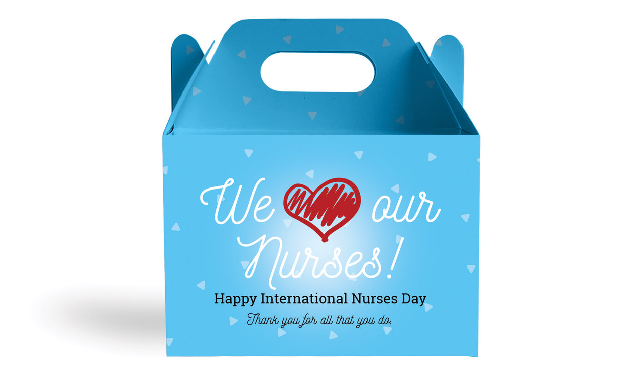 We Love Our Nurses International Nurses Day Personalised Gable Favour Box