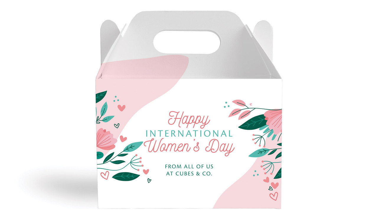Fun Floral International Womens Day Personalised Gable Favour Box