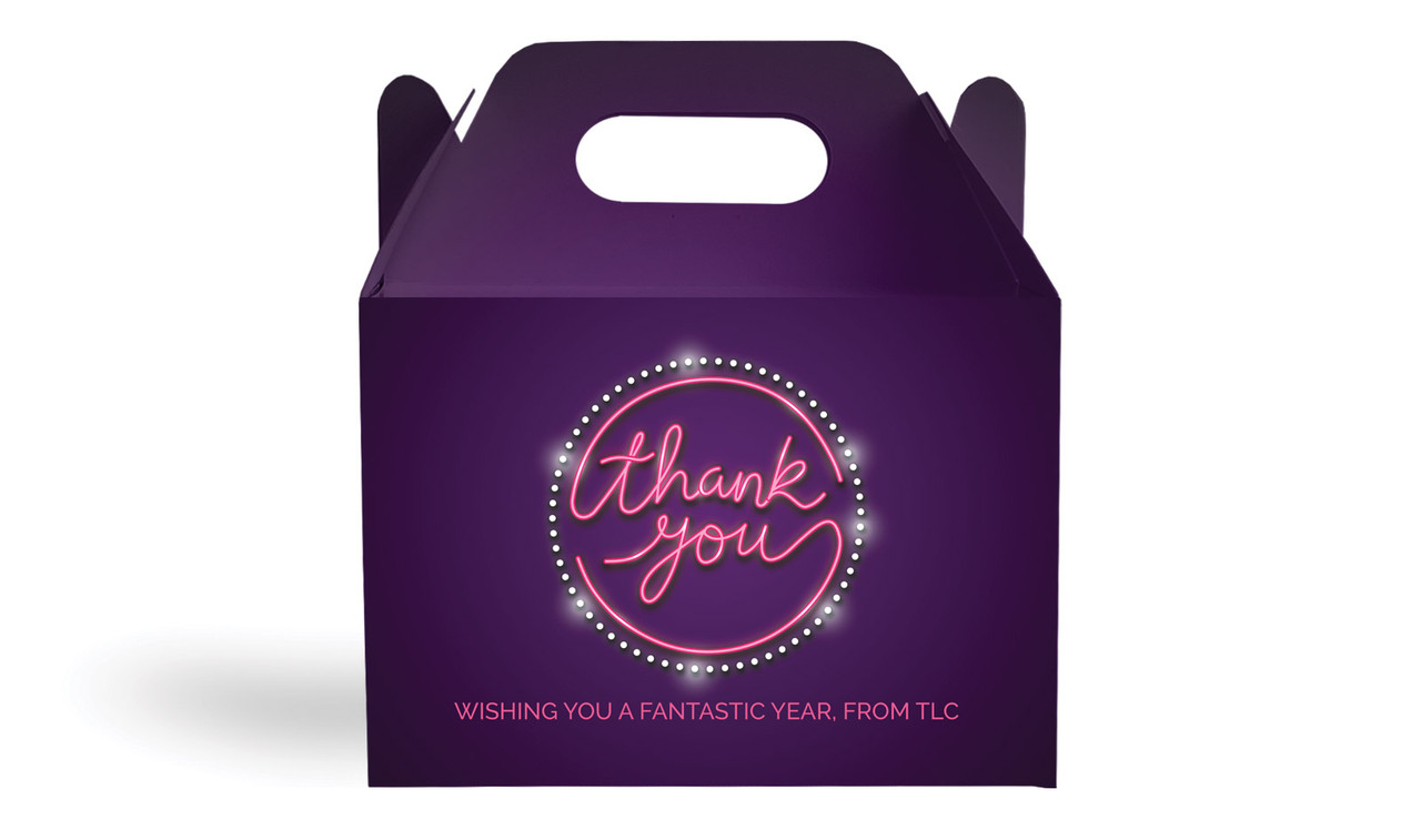 Neon Sign Personalised Gable Favour Box