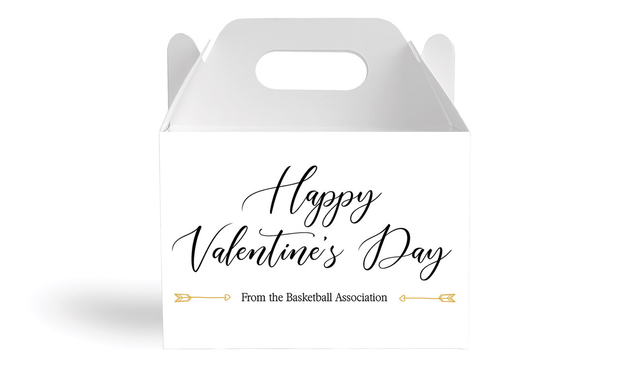 Simple Sentiment Valentines Day Personalised Gable Favour Box