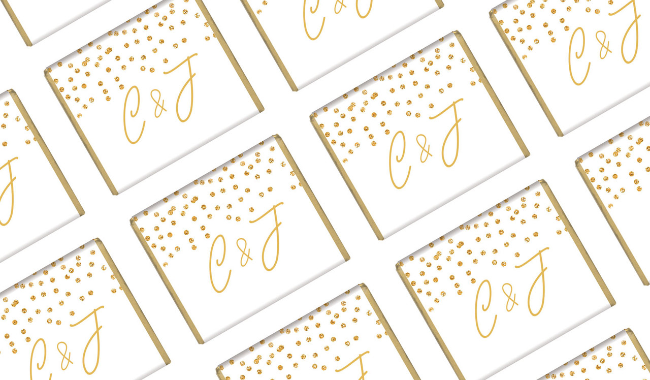 Gold Confetti Mini Chocolates