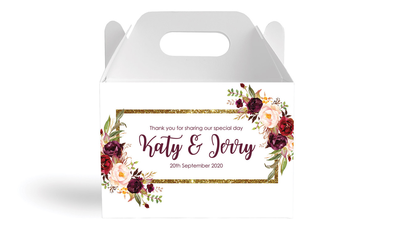 Masala Corners Wedding Personalised Gable Favour Box