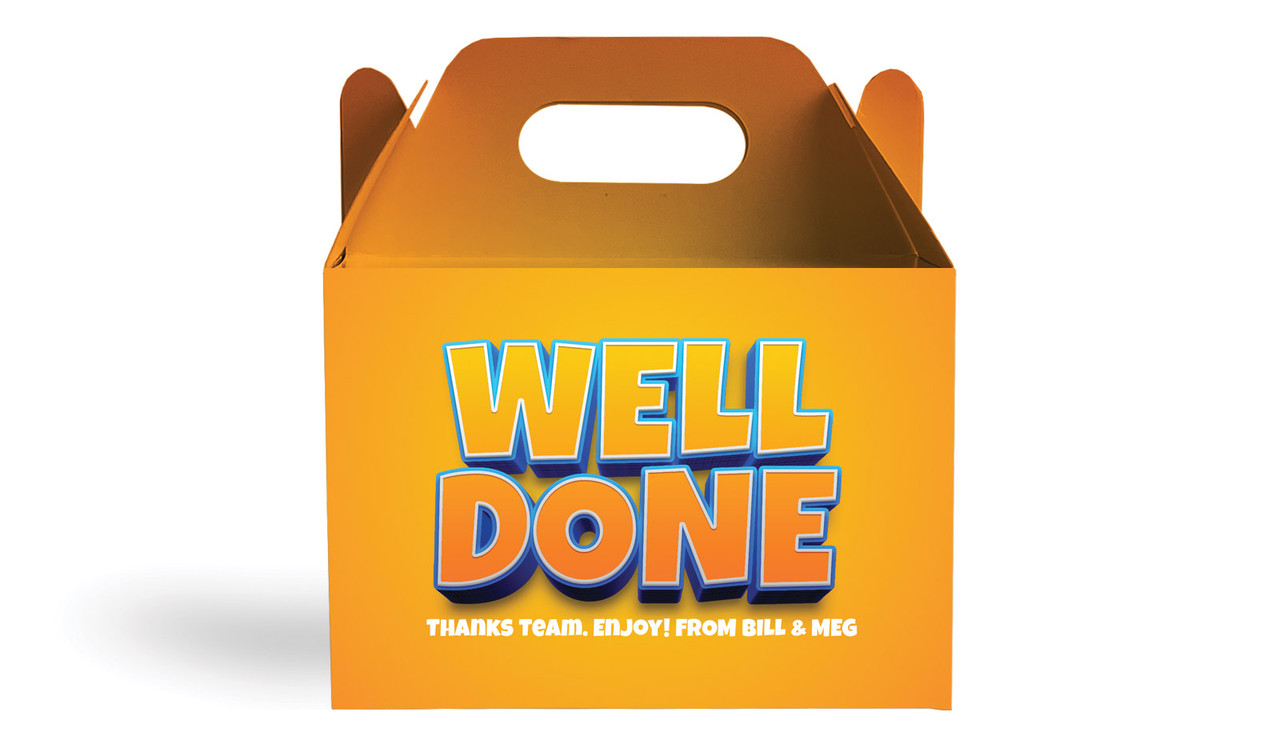 Big Orange Congratulations Personalised Gable Favour Box