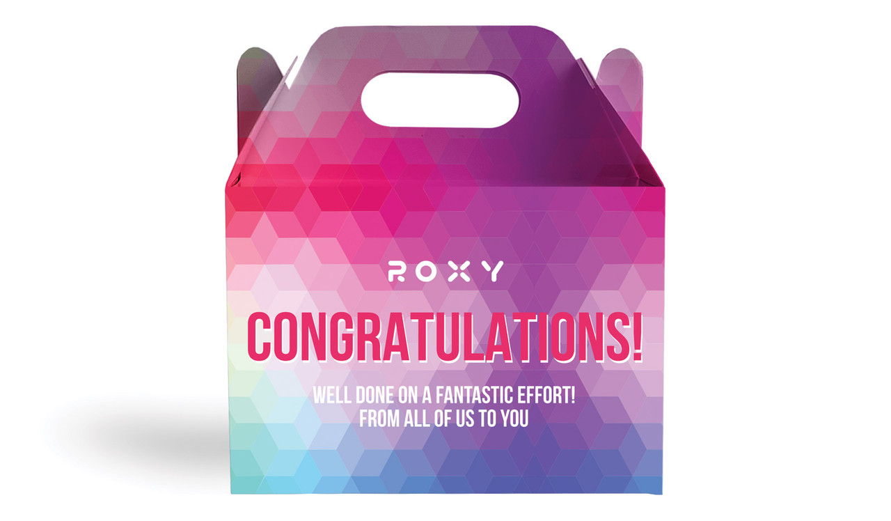 Geometric Congratulations Personalised Gable Favour Box
