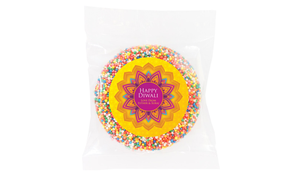 Yellow And Purple Diwali Personalised Giant Freckle