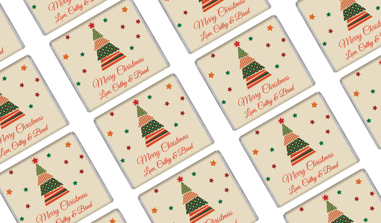 Abstract Tree Christmas Mini Chocolates