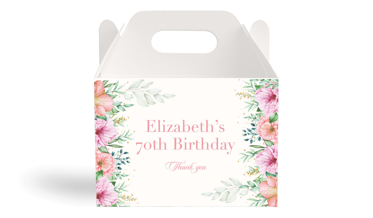 Beautiful Blooms Personalised Gable Favour Box