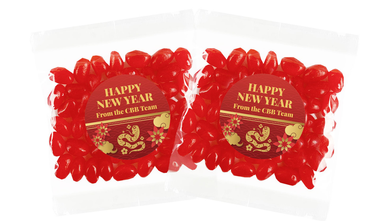 Gold Rabbit Emblem Lunar New Year Custom Lolly Bag