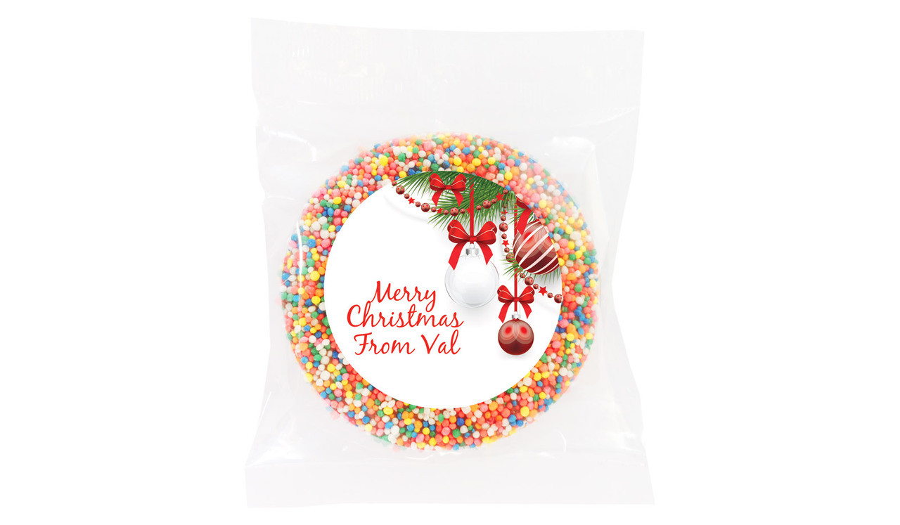 White Christmas Baubles Chocolate Freckle