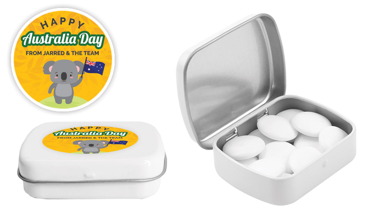 Cute Koala Australia Day Personalised Mint Tins