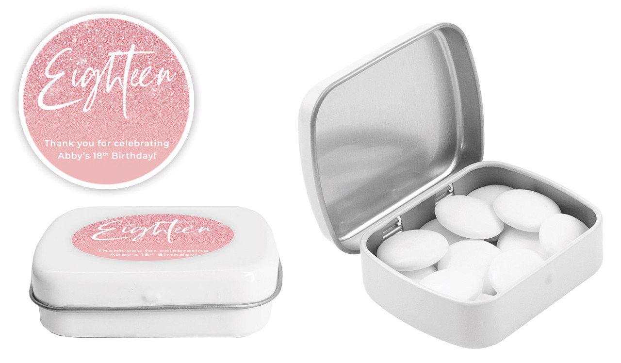 18th Birthday Personalised Mint Tins