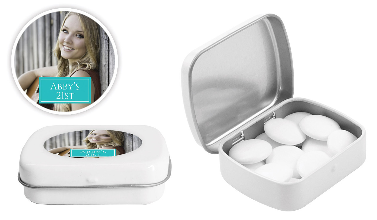 A Photo Vertical Personalised Mint Tins