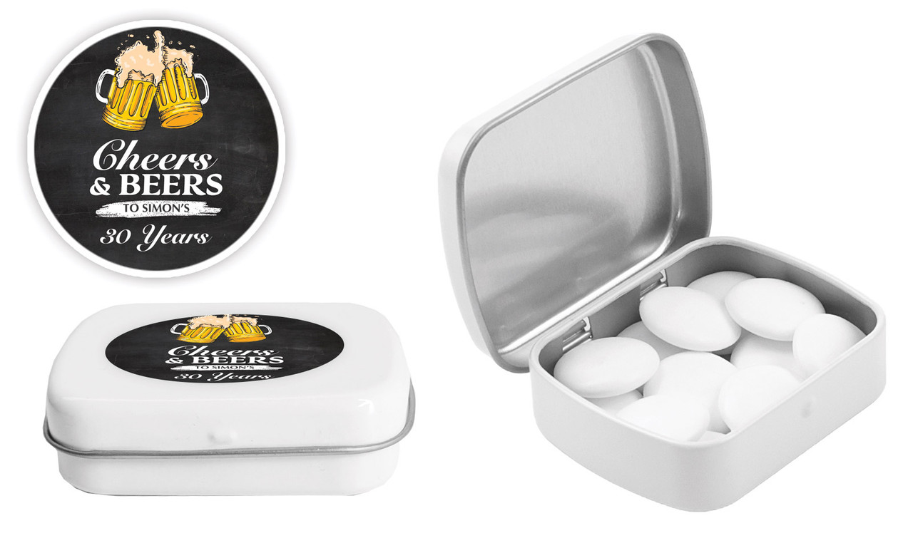 Cheers And Beers Personalised Mint Tins