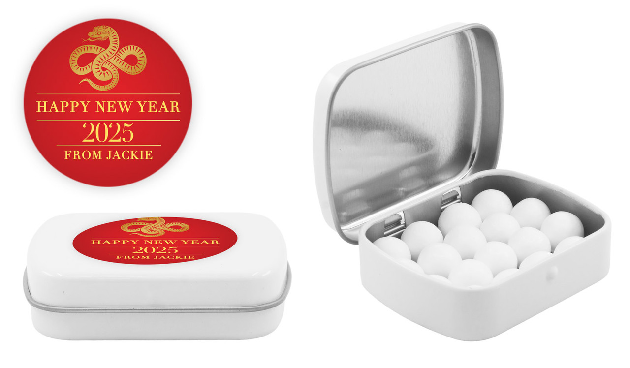 Floral Chinese New Year Personalised Mint Tins
