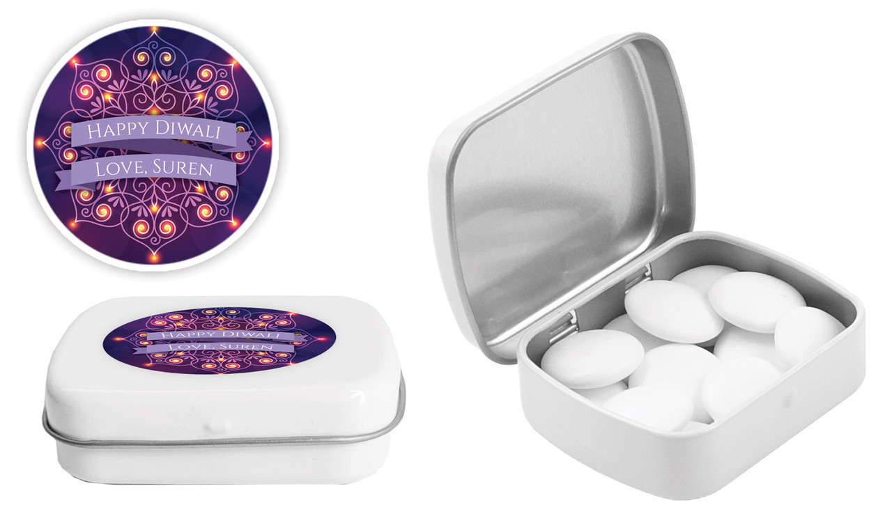 Lantern Mandala Diwali Personalised Mint Tins