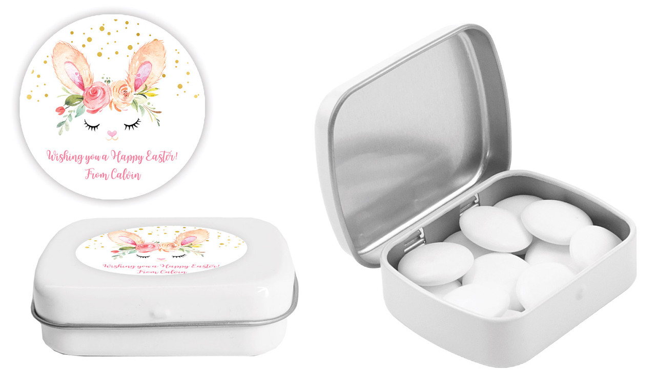 Bunny Face Personalised Mint Tins