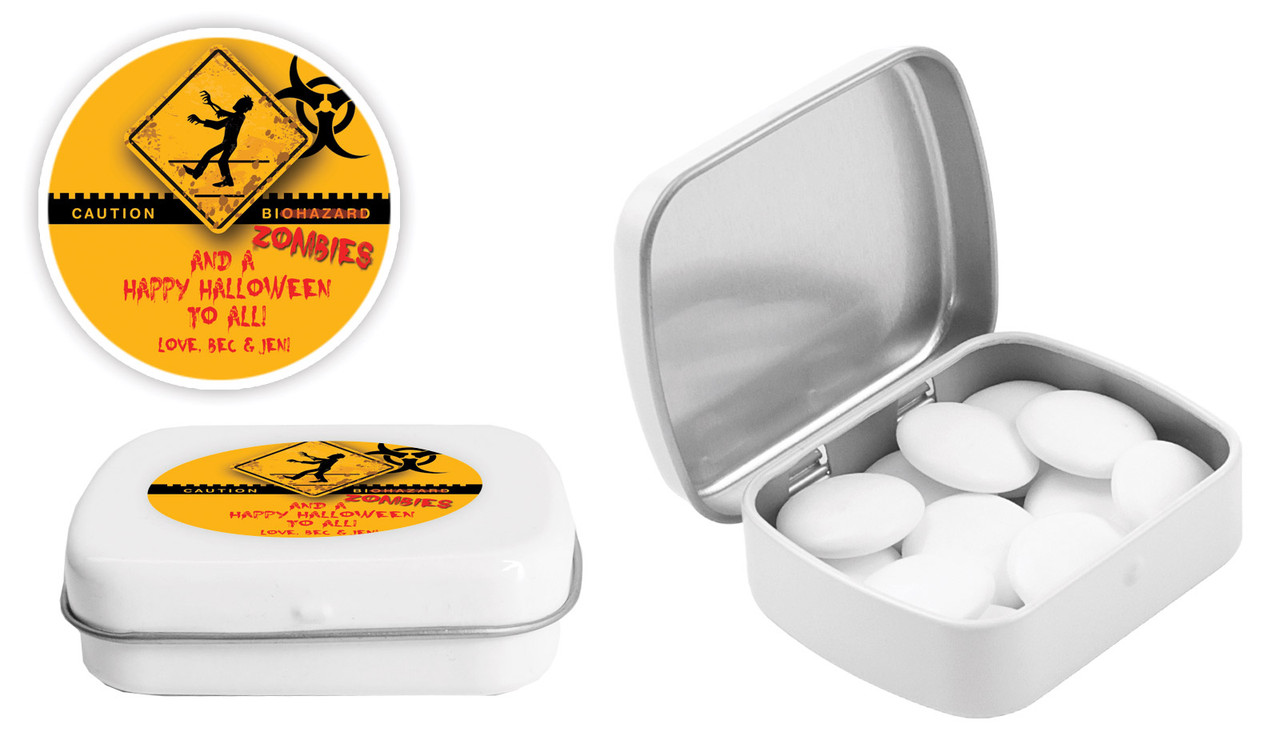 Zombie Apocalypse Halloween Personalised Mint Tins
