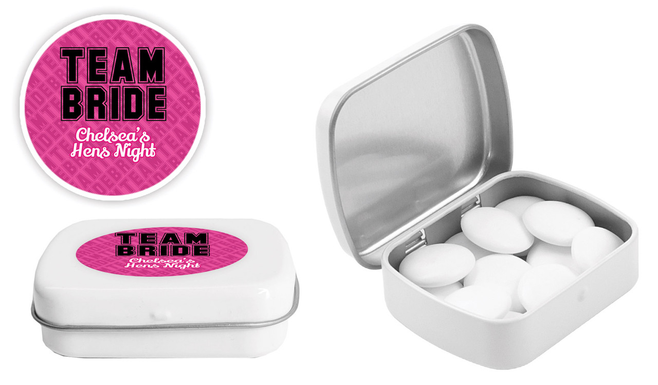 Team Bride Hens Night Personalised Mint Tins