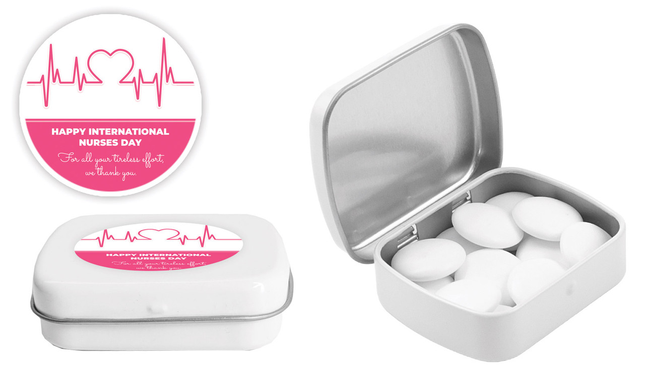 Heart Rate International Nurses Day Personalised Mint Tins