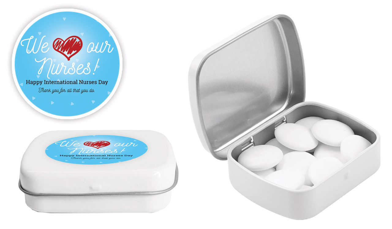 We Love Our Nurses International Nurses Day Personalised Mint Tins