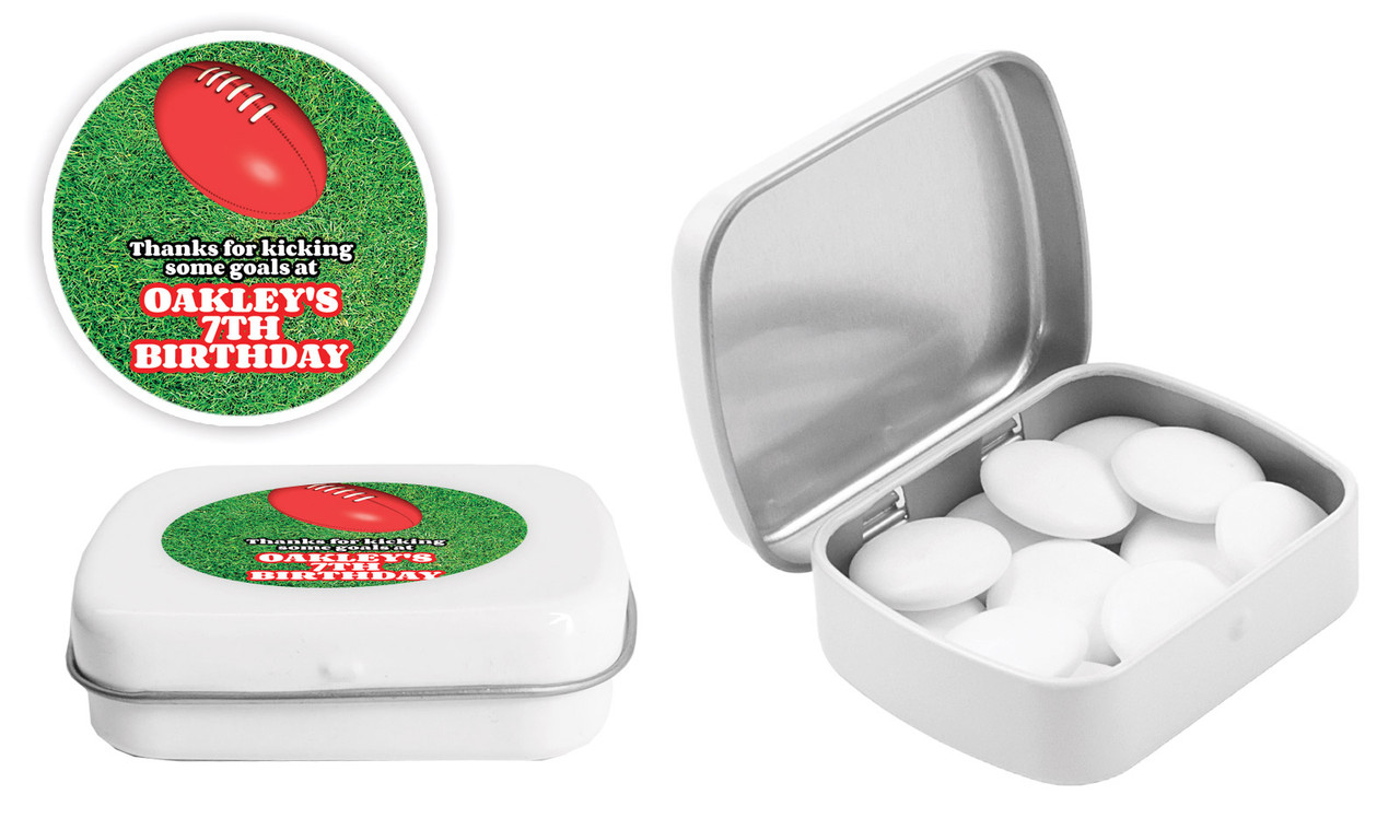 Aussie Rules Football Personalised Mint Tins