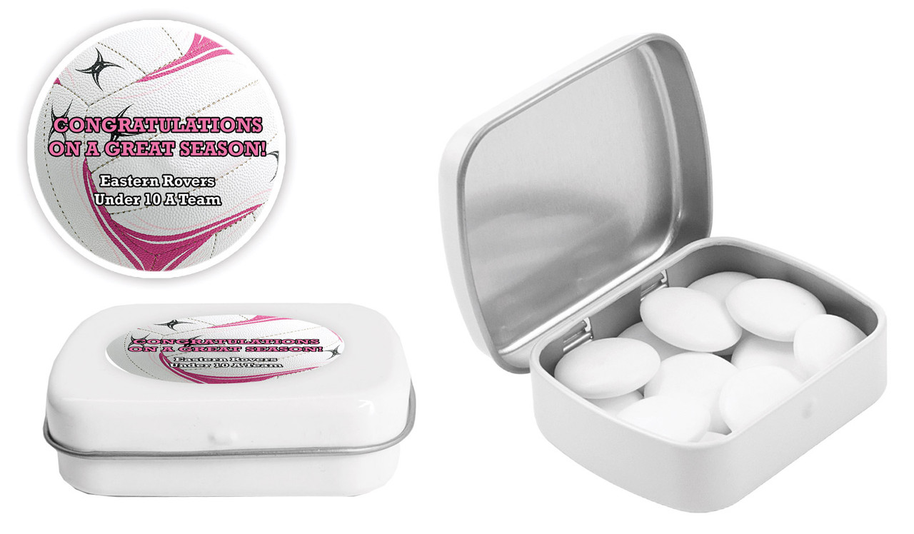 Netball Ball Personalised Mint Tins