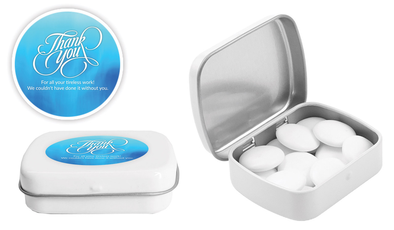 Cursive Thank You Personalised Mint Tins