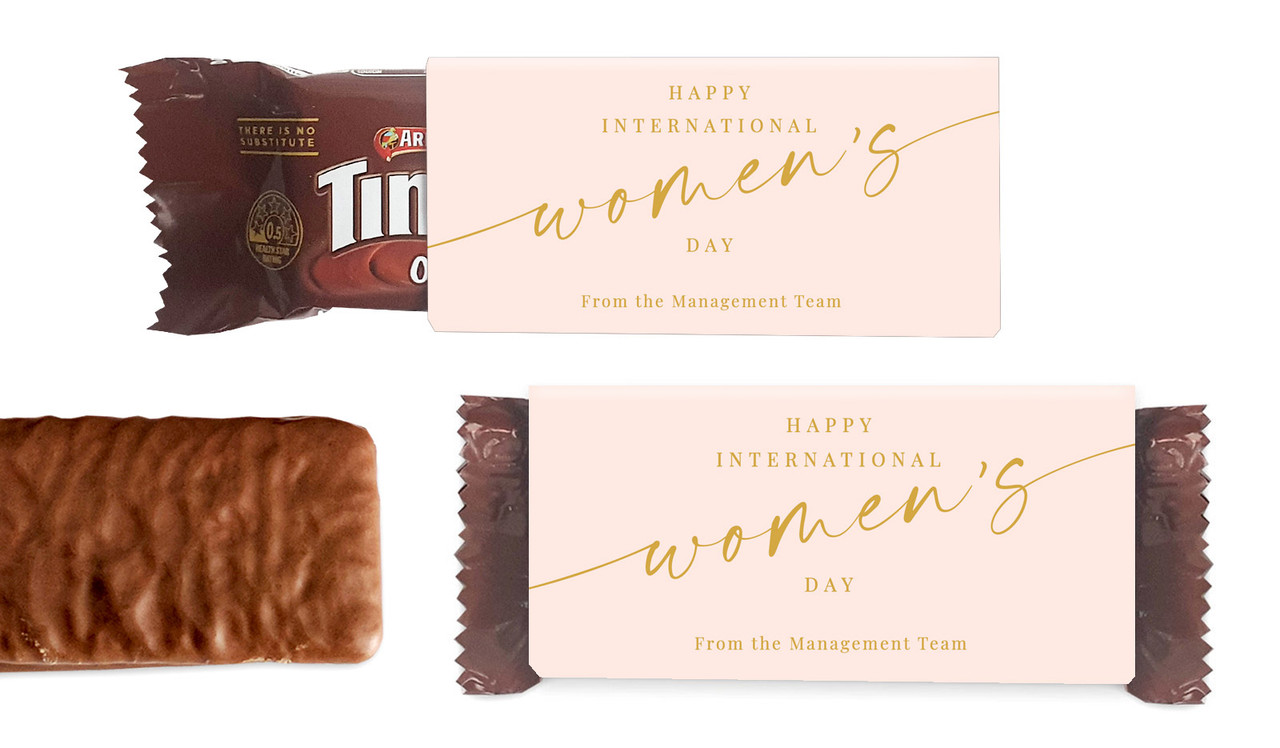 Gold On Blush Womens Day Individual TimTam TM (Box Of 150)