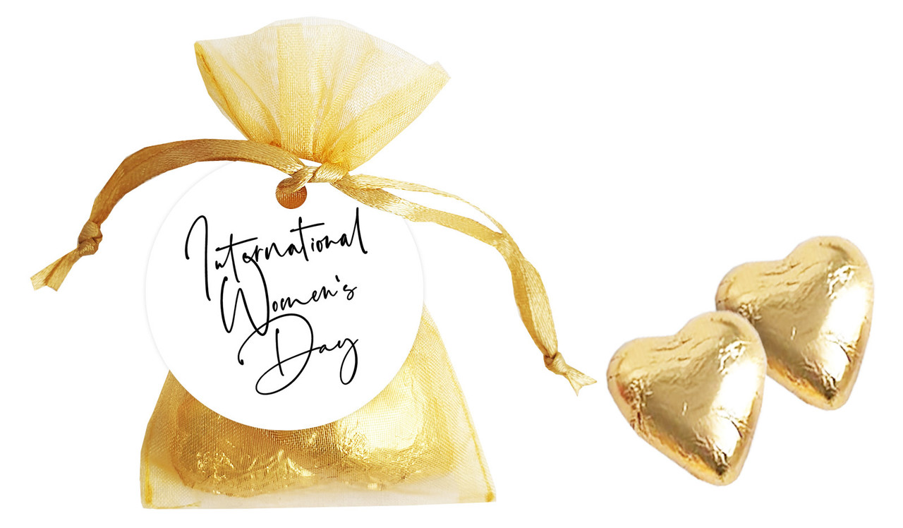 Simple Celebration Womens Day Personalised Organza Bag
