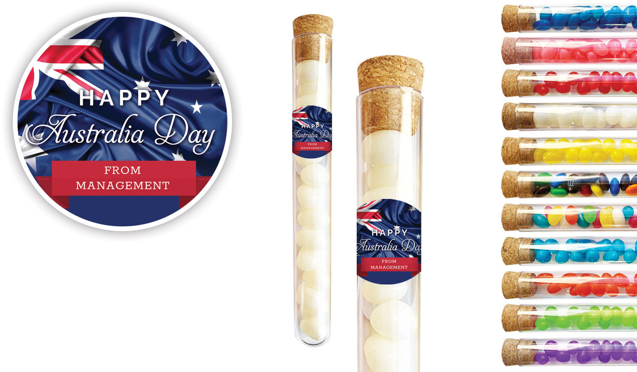 Australian Flag Australia Day Personalised Test Tubes