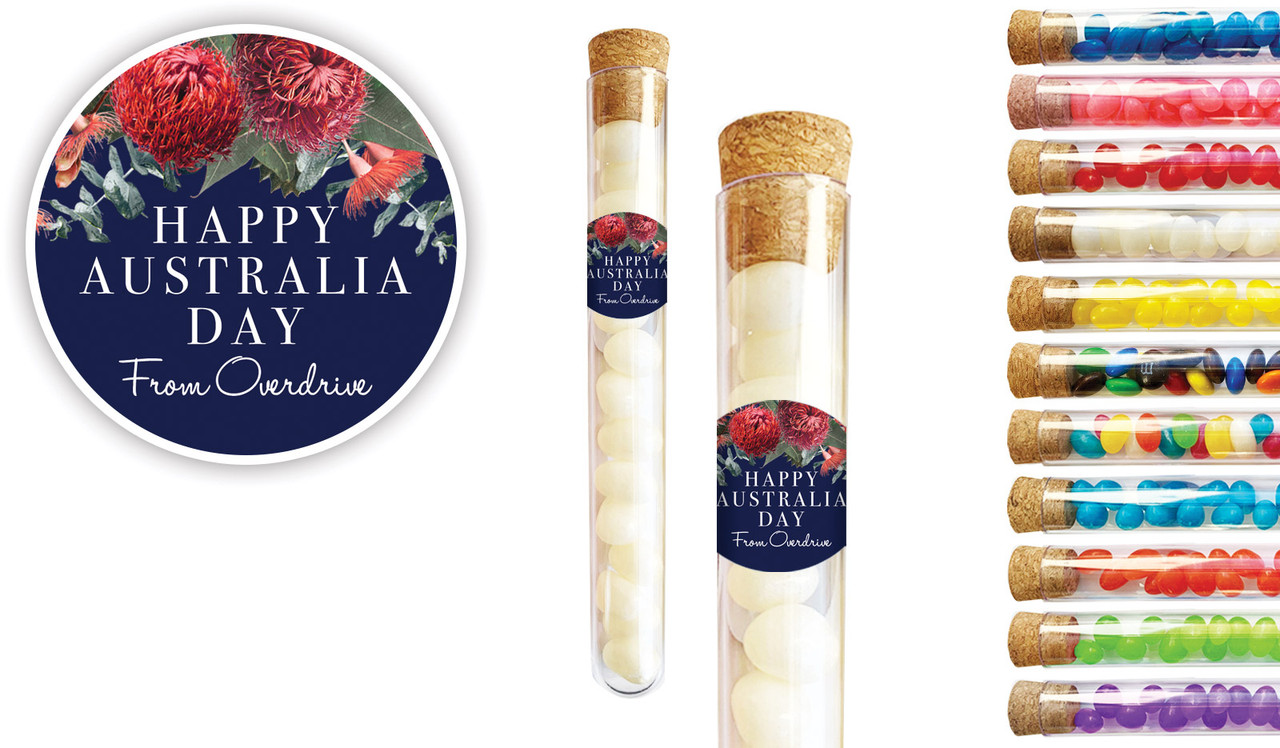 Native Flowers Australia Day Personalised Test Tubes