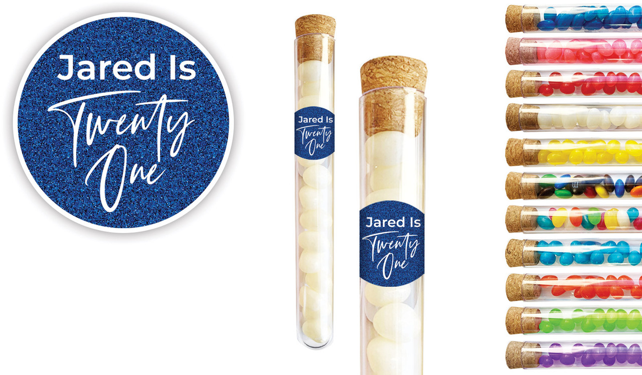 21st Birthday Personalised Test Tubes