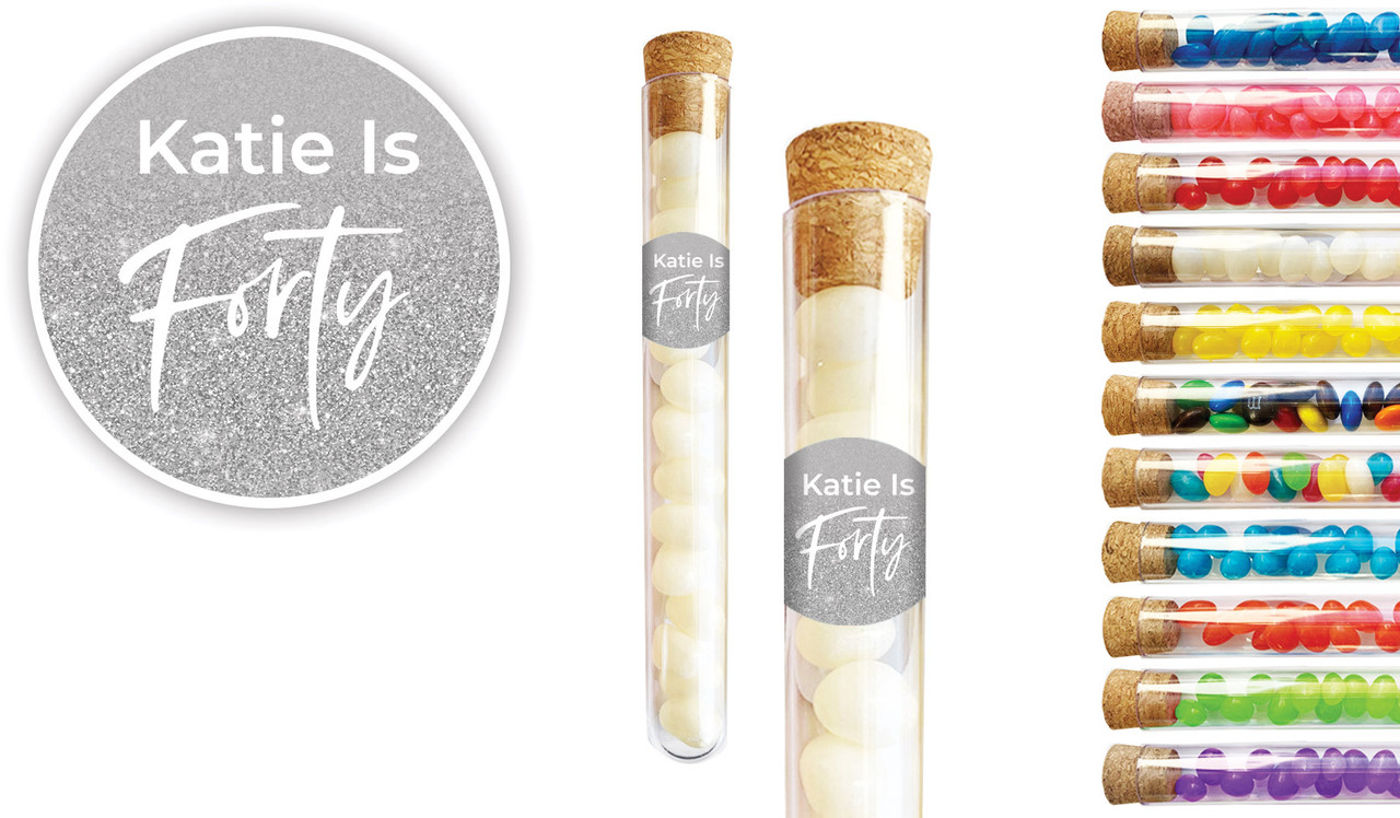 40th Birthday Personalised Test Tubes