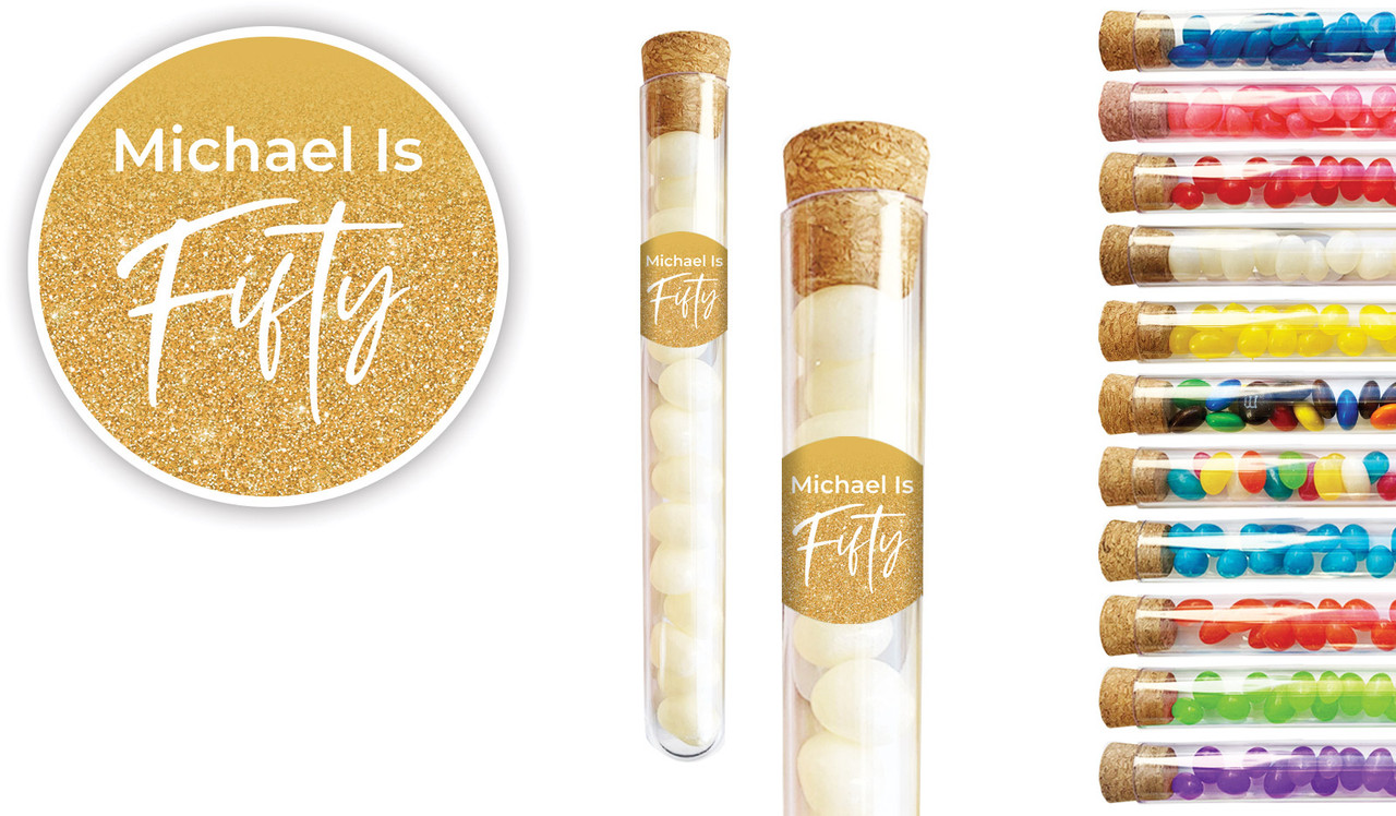 50th Birthday Personalised Test Tubes