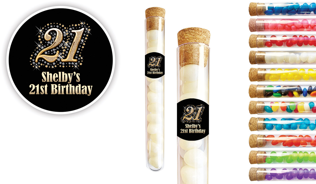 Golden Number Personalised Birthday Test Tubes