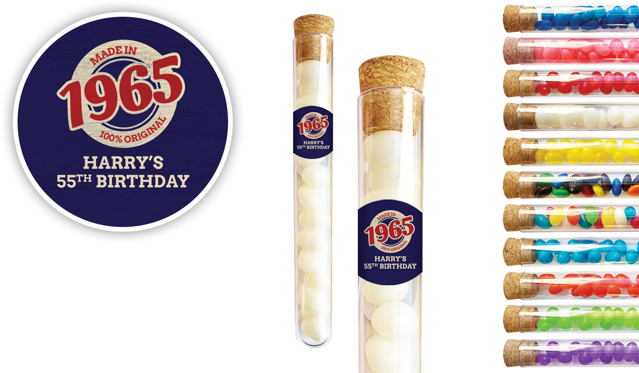 Made In Year Personalised Birthday Test Tubes