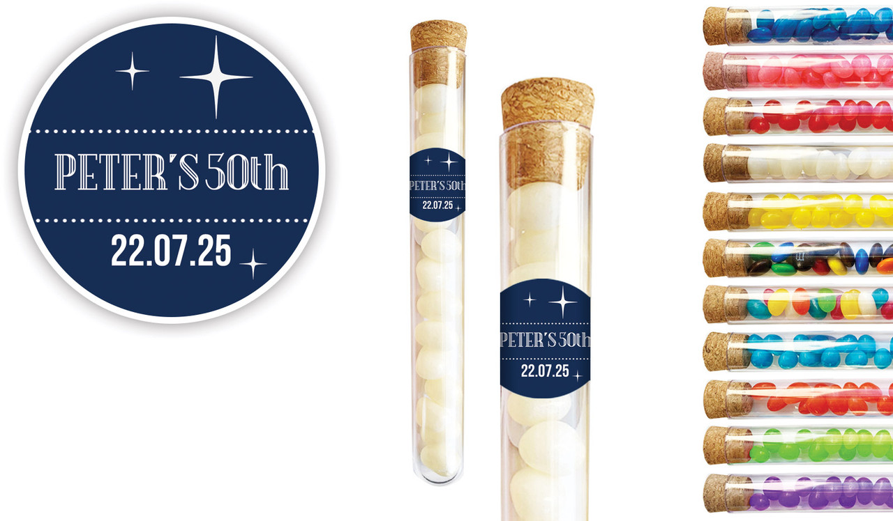 Old Stars Personalised Birthday Test Tubes