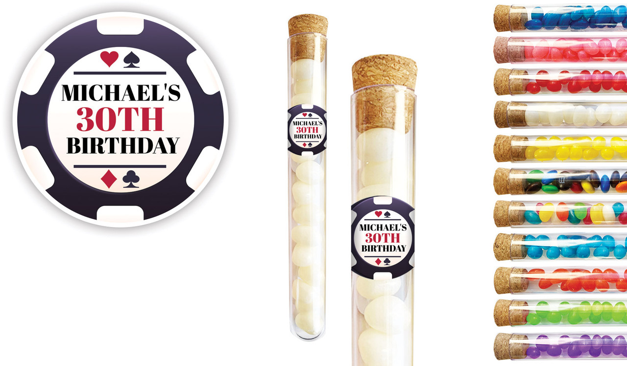 Poker Night Personalised Birthday Test Tubes
