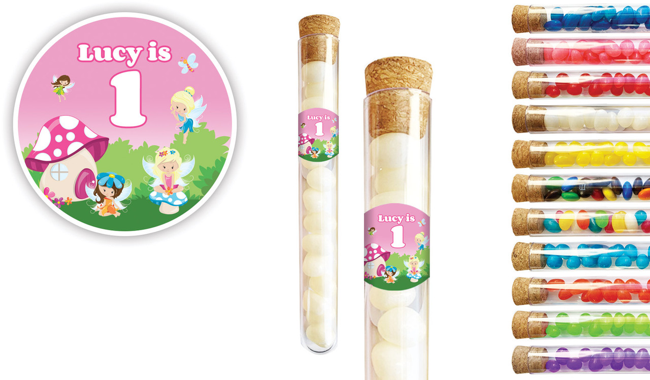 Fairy Garden Kids Party Personalised Test Tubes