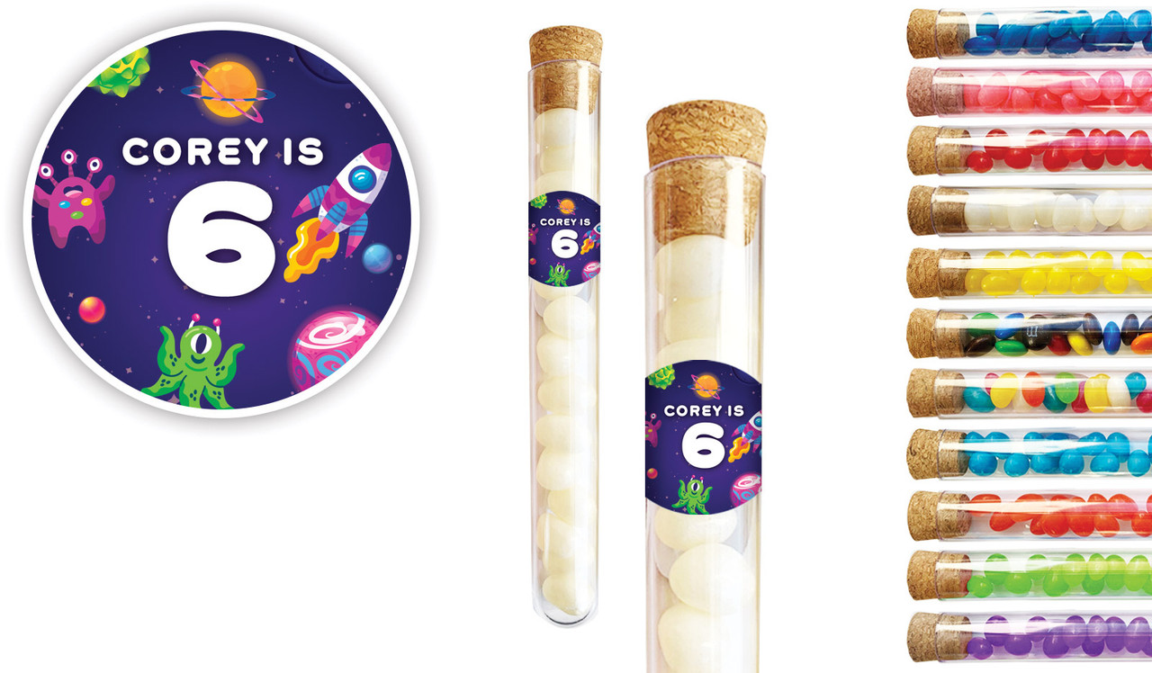Outerspace Kids Party Personalised Test Tubes